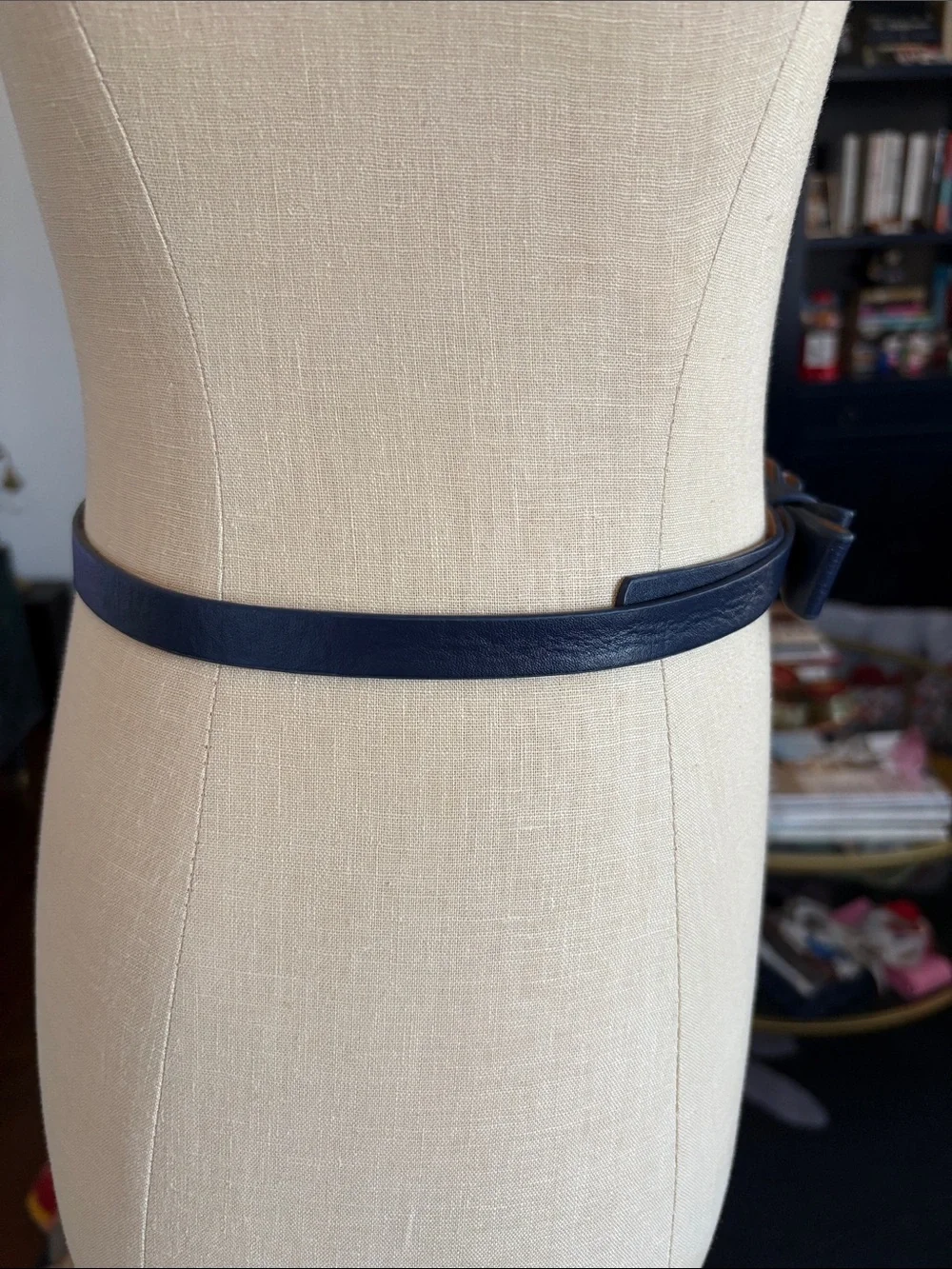 Navy Blue Bow Belt size XS/S 33.5” total